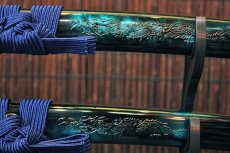 画像4: ミニミニ竜セット【マーブル　青】　 Short Dragon Sword Set (Marble, Blue) (4)