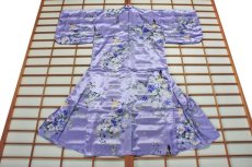 画像4: 日本着物　【木蓮　パープル】Long Length　 Japanese Kimono (Magnolia, Purple) Long length (4)