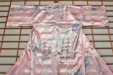 画像4: 日本着物　【いろは　ピンク】Long Length　 Japanese Kimono (Calligraphy, Pink) Long length (4)