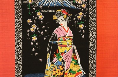 画像2: 掛軸　富士姫　小 Hanging scroll  Mt.FUJI & Geisha  { smallest size }