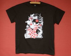 画像1: 黒Ｔシャツ　「京都ガール」　 Black T-shirt (Kyouto girl) (1)