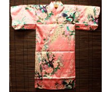 画像1: 子供用着物【孔雀　ピンク】　 Children`s Kimono (Peacock,Pink) (1)