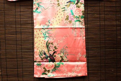 画像2: 子供用着物【孔雀　ピンク】　 Children`s Kimono (Peacock,Pink)