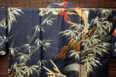 画像2: 日本着物　【龍　笹】　 Japanese Kimono (Dragons and bamboo grass)