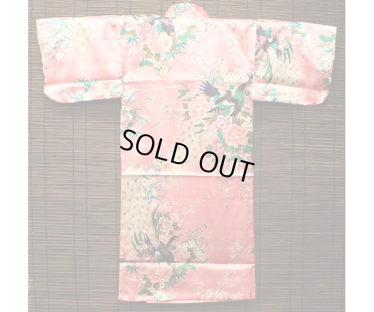 画像2: 子供用着物【孔雀　ピンク】　 Children`s Kimono (Peacock,Pink) (2)